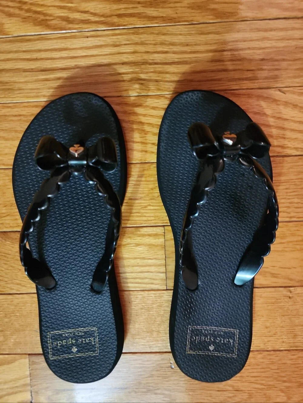 kate spade Denise Black Bow Jelly Sandals